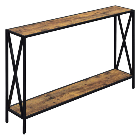 Convenience Concepts Tucson Console Table 47.25" - Modern Sofa Table with Storage Shelf, Entryway Hall Table for Living Room, Barnwood/Black