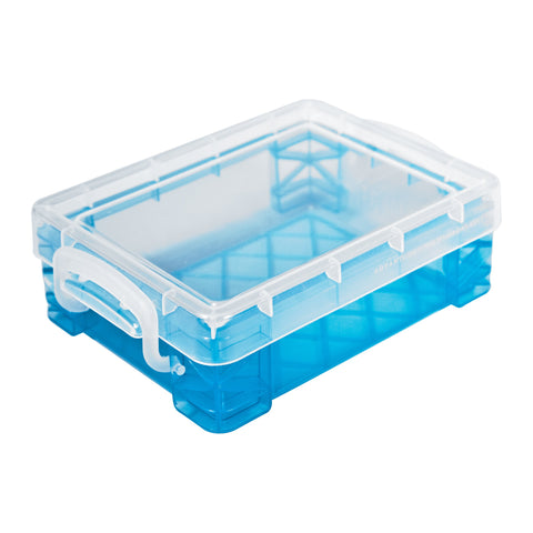 Super Stacker Plastic Crayon Box, Stackable Crayon Organizer, Crayon Holder Case for School, Craft Storage Organizer, Small Storage Containers with Lids, Color May Vary, 3.5 x 4.75 x 1.5 Inches