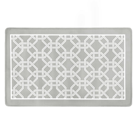 Anti-Fatigue Floor Mat - 18 x 30 Inch (Arlington Grey) - Waterproof Non-Slip Kitchen Mats for Floor - Easy to Clean Cushioned Comfort Standing Mat for Bathroom & Office Desk - Achim Home Décor
