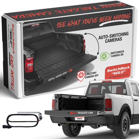 Switchback Solo Down Tailgate Backup Camera for Truck – Back Up Camera Plug & Play (Ford, Ford Super Duty 2017-2022)