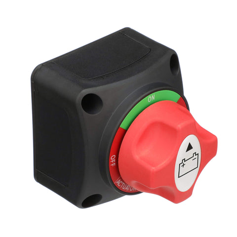Attwood 14233-7 Battery Switch — On/Off Power Switch for Single Battery, Removable Control Knob, 12- to 50-Volt DC