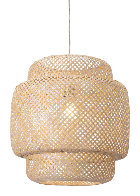 Zuo Finch Ceiling Lamp Natural, Natural Ceiling Lamp, Transitional Style, Hardwired Standard Bracket, mounting hardwares Included, Bamboo, Lighting Ceiling Lamps, 18.9" W x 18.9" D x 19.7" H
