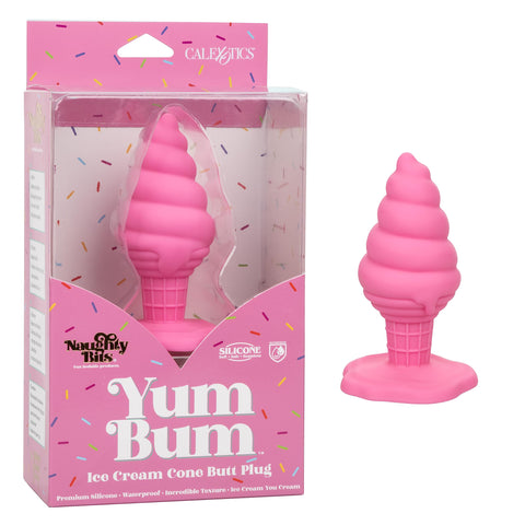 CalExotics Naughty Bits Yum Bum Ice Cream Cone Butt Plug, Multi-Colored