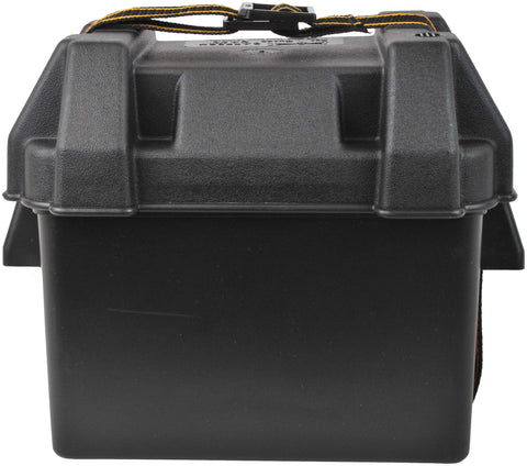 Attwood 9082-1 Small Battery Box with Mounting Kit and Strap, Fits Series 16 and U1 Batteries, Black