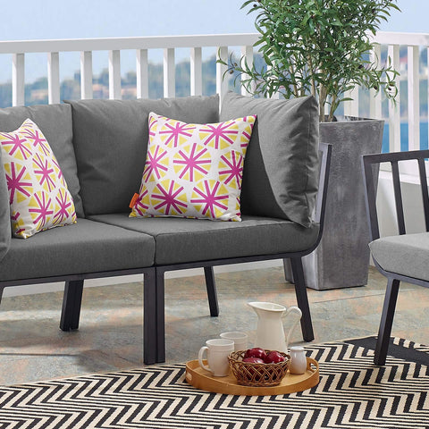 Modway Riverside Corner Chair, Gray Charcoal