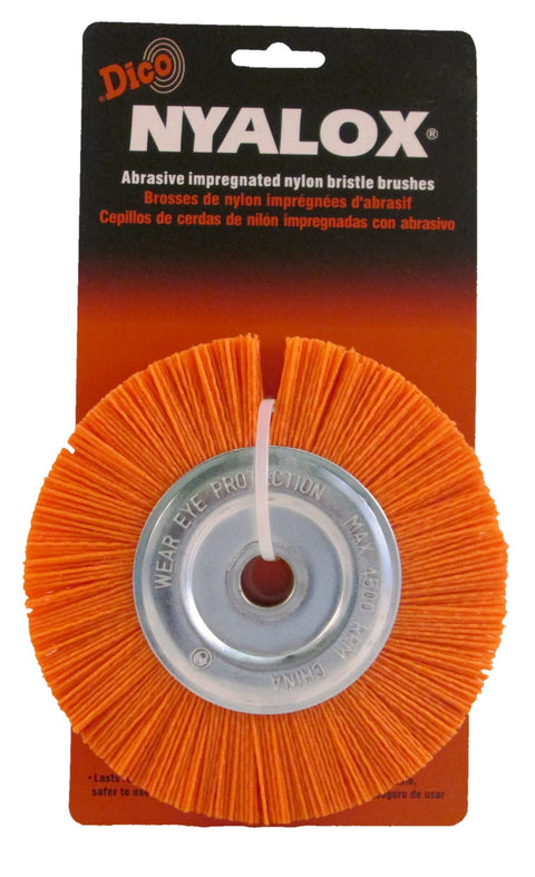 Dico 541-756-6 Nyalox Bench Brush 6-Inch Orange 120 Grit