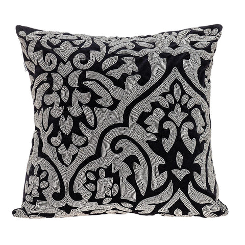 Parkland Collection Carmela Transitional Black 18" x 18" Throw Pillow