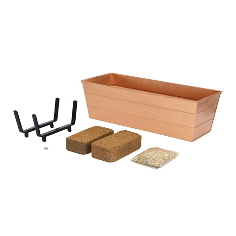Bloom Box Garden Growing Kit Medium Copper with Brackets for 2 x 6 Railings