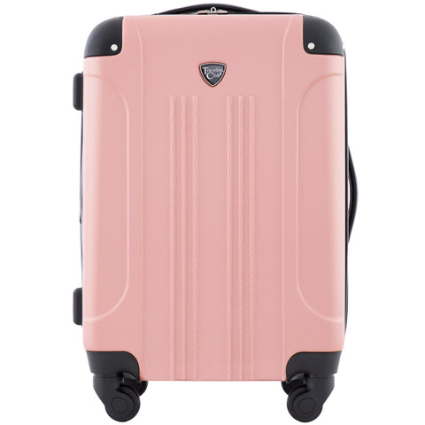 Travelers Club Chicago Hardside Expandable Spinner Luggage, Rose Gold, 20" Carry-On