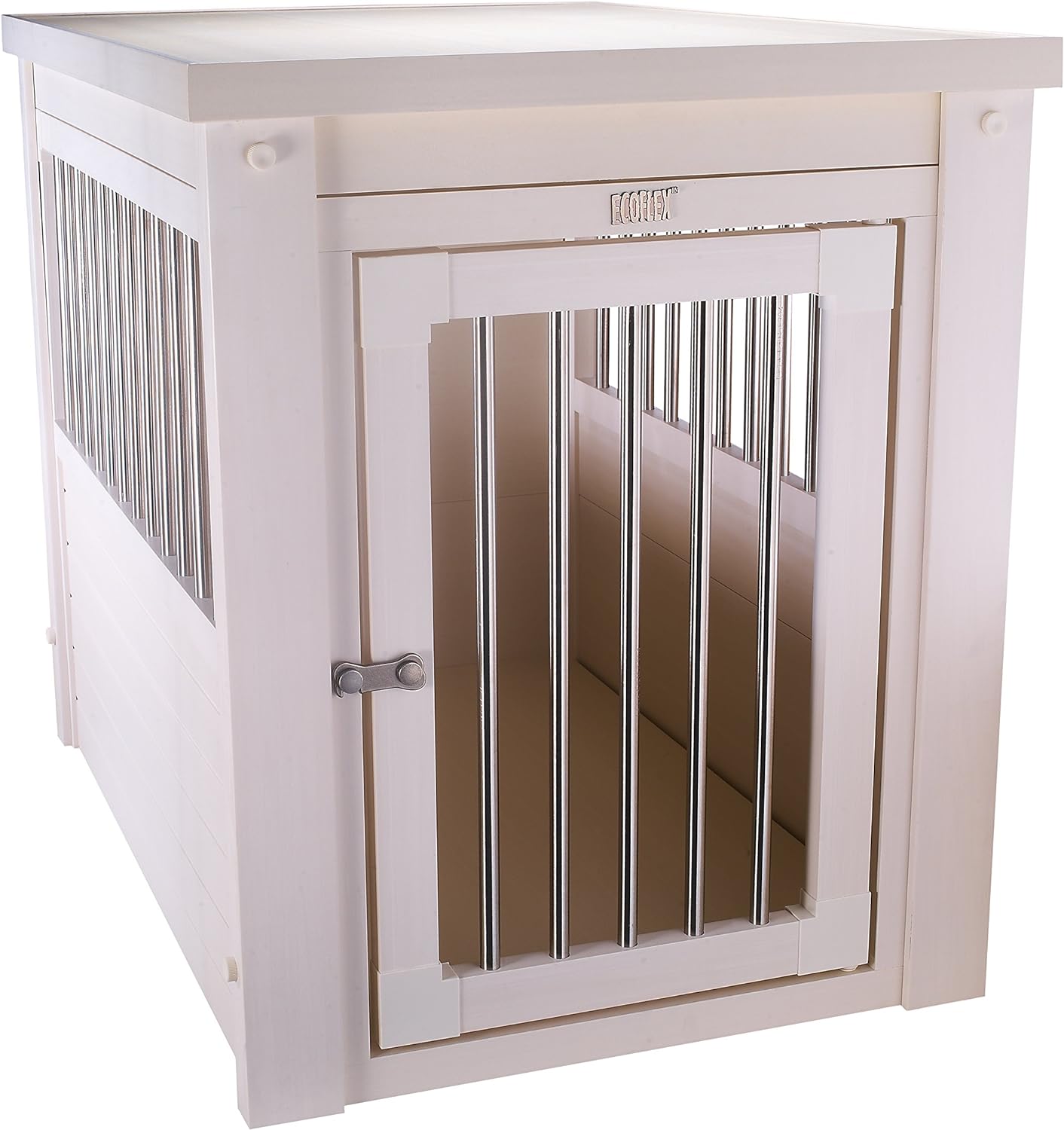 New Age Pet ecoFLEX Pet Crate/End Table, Medium, Antique White