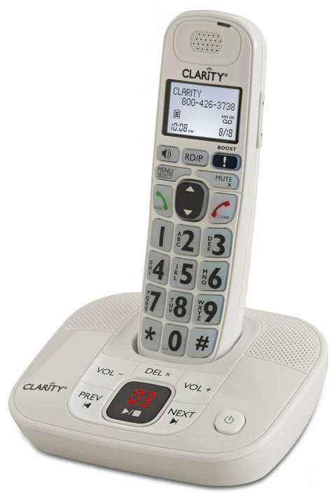 Clarity 53714 Dect 6.0 40-db Amplified Big-Button Corded Cordless Phone with Digital Answering System, 1 Handset, D714