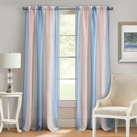 ACHIM Spectrum Rod Pocket Panel Window Curtain - 50 Inch Width, 63 Inch Length - Rose Quartz - Semi-Sheer & Machine Washable Soft Polyester Drapes for Bedroom Living & Dining Room Home Decor