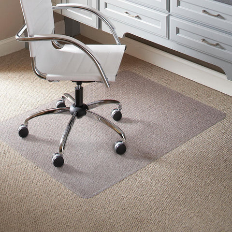 Chair Mat for Flat to Low Pile Carpet 46"x60" Rectangle, Clear