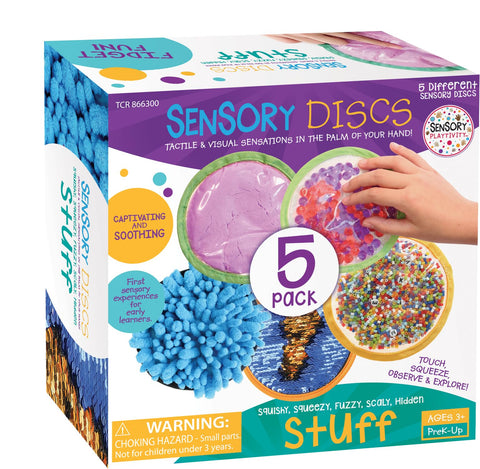 Essential Learning Sensory Discs, Assorted Colors, 5/Set (ELP866300)