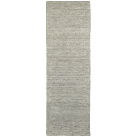 Oriental Weavers Aniston Hand-Made Wool Area Rug - 27108-2'6" x 8' - in Grey - Modern Style, Hand-Made Wool Rugs, Entryway, Hallway Runner Rug