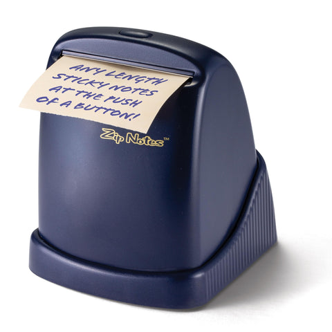 Zip Notes Executive Sticky Note Dispenser and Holder for Desk, Sleek Profile, Dark Blue, High Capacity, 5.0" W X 4.5" D X 5.5" H, Dispenser Perfect for School, Office Desk and Home Us (0023)