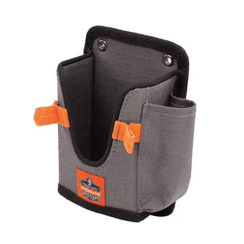 Ergodyne Squids 5543 Barcode Scanner Holder Equipment Mount for Gun Grip Mobile Computers, Handheld Bar Code Scanners, Fastener Straps to Attach to Forklift Gray Small