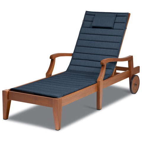 Classic Accessories Storigami Water-Resistant 72 x 21 Inch Chaise Lounge Cushion, Heather Indigo, Patio Cushion