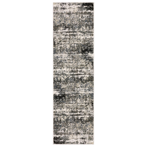 Oriental Weavers Raylan Area Rug - RAY10-2'3" x 7'6" - in Ivory/Grey - Modern Style, Stain Resistant, Family and Pet Friendly, Entryway, Hallway Runner Rug