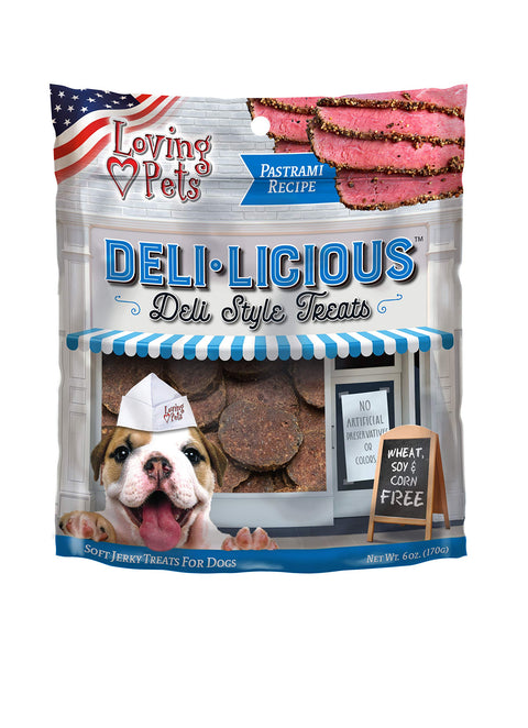Loving Pets Deli-Licious Pastrami Recipe Soft Jerky Dog Treats (6 oz)