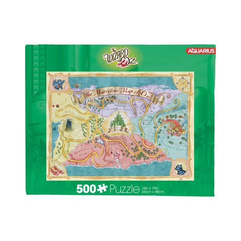 AQUARIUS The Wizard of Oz Map (500 Piece Jigsaw Puzzle) - Glare Free - Precision Fit - Officially Licensed The Wizard of Oz Merchandise & Collectibles - 14 x 19 Inches