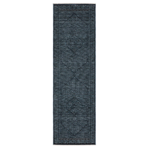 Oriental Weavers Capella Area Rug - CAP01-2'3" x 7'6" - in Blue/Teal - Vintage Inspired, Stain Resistant, Family and Pet Friendly, Entryway, Hallway Runner Rug