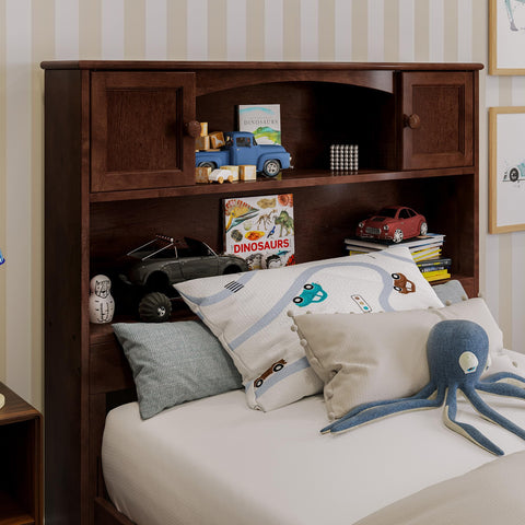 AFI, Newport Twin Bookcase Headboard, Walnut