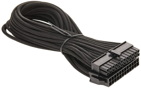 Silverstone Tek Sleeved Extension Power Supply Cable with 1 x Motherboard 24-Pin Connector (PP07-MBB)