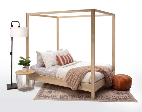 American Furniture Classics Full Size Canopy Bed with Raised Platform