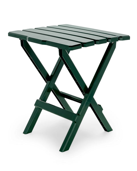 Camco 51691 Green Large Adirondack Portable Outdoor Folding Side Table, Perfect for The Beach, Camping, Picnics, Cookouts and More, Weatherproof and Rust Resistant