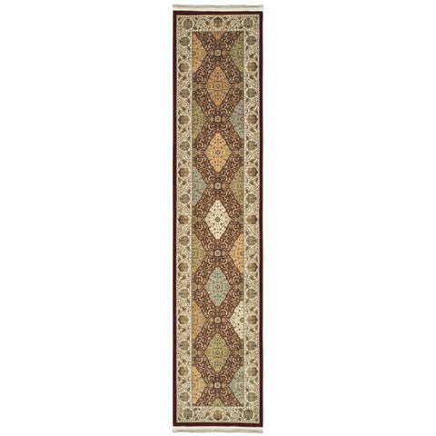 Oriental Weavers Masterpiece Area Rug - 530M2-2'3" x 10' - in Red/Multi - Vintage Inspired, Stain Resistant, Family and Pet Friendly, Entryway, Hallway Runner Rug