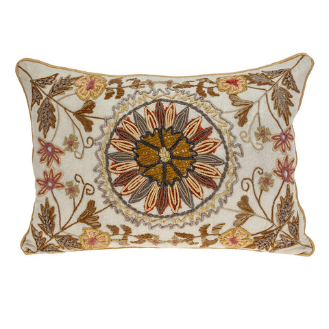 Parkland Collection Maggie Accent Beige Pillow Cover with Poly Insert