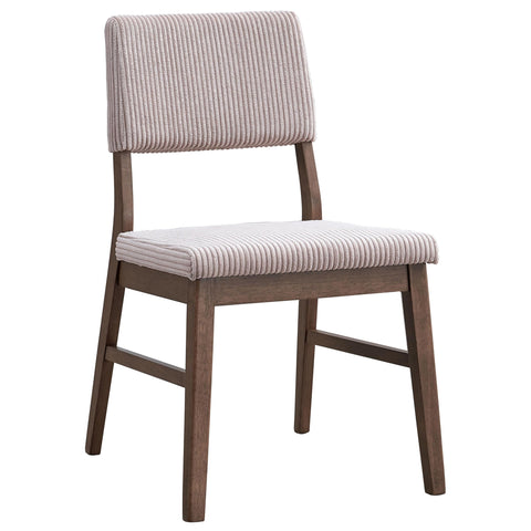 Acme Seda Wood & Fabric Upholstered Side Chair in Dusty Mauve/Walnut (Set of 2)