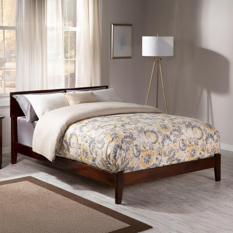 AFI, Orlando, Low Profile Wood Platform Bed, Full, Walnut