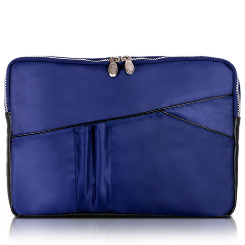 McKlein Auburn, 15" Laptop Sleeve Case with Leather Trim/Laptop or Tablet Bag Case, Sleek Water Repellent Design, Lightweight Business School College Casual