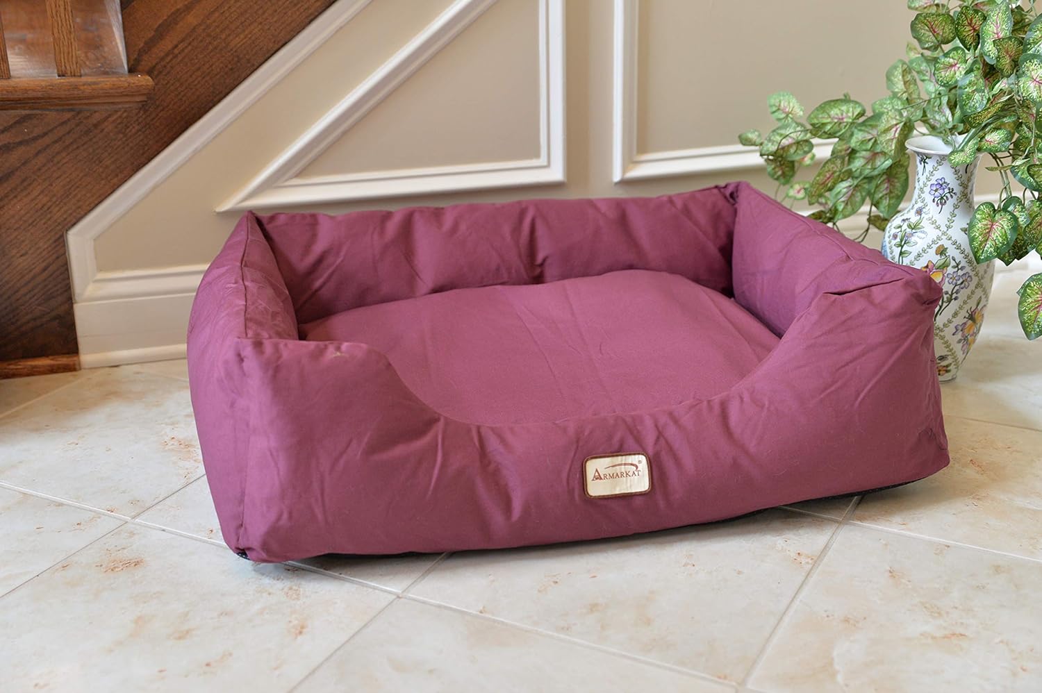 Armarkat Pet Bed 49-Inch by 35-Inch D01FJH-Xtra Large, Burgundy