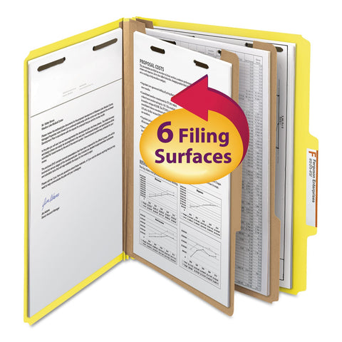 Smead Classification Folders, Yellow (SMD14004)