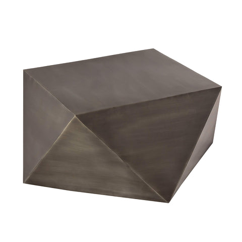 Pasargad Home Dimitri Zink Antique Finish Coffee Table, Grey - Accent Table for Living Room, Bedroom - Luxury Room