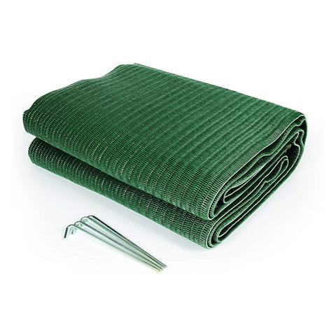 Camco 42880 Reversible Awning Leisure Mat-6' X 9', Green
