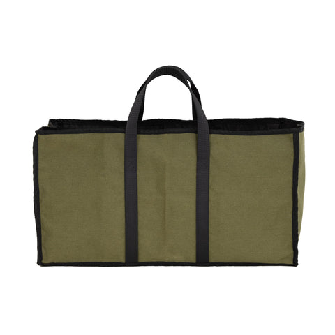 Minuteman International Green with Black accents, Canvas Log Carrier