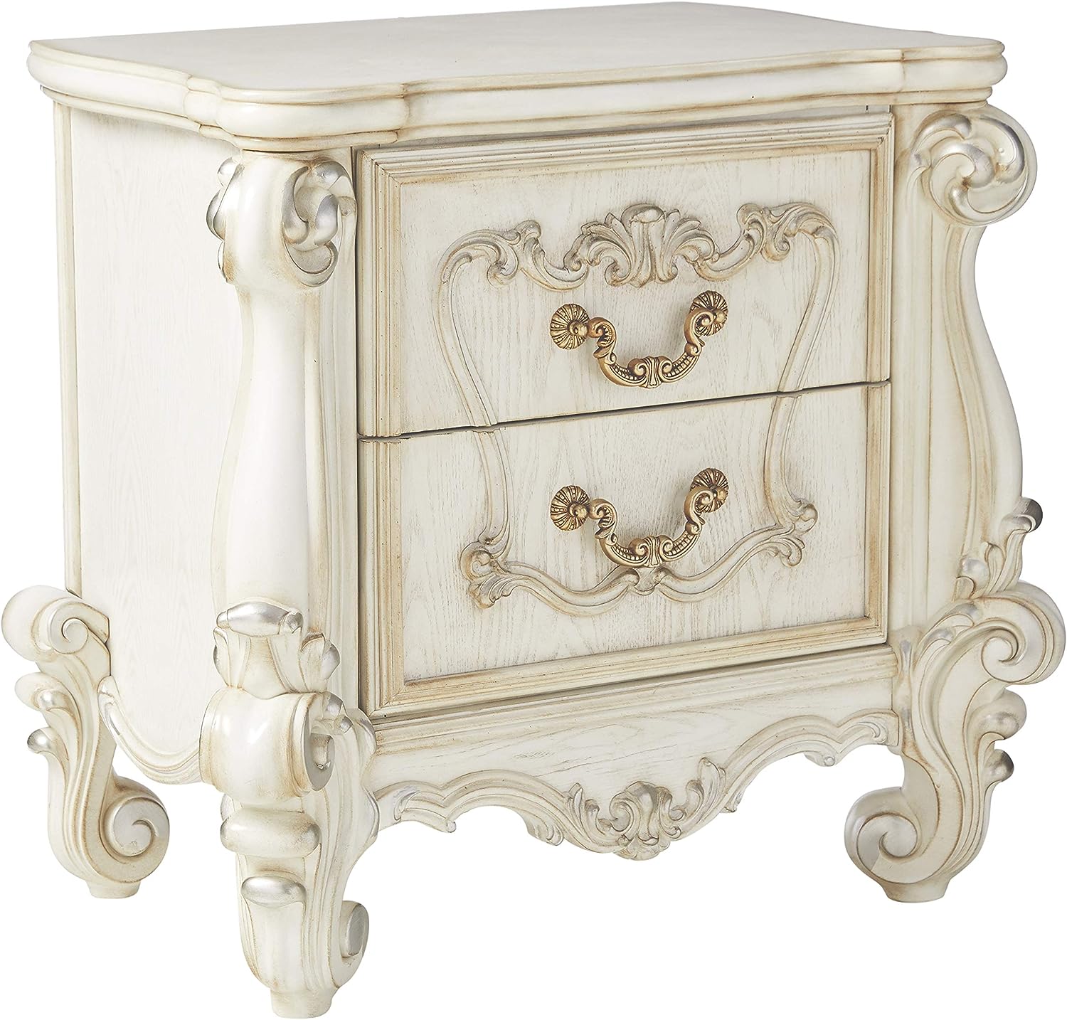 ACME Versailles Bone White Nightstand