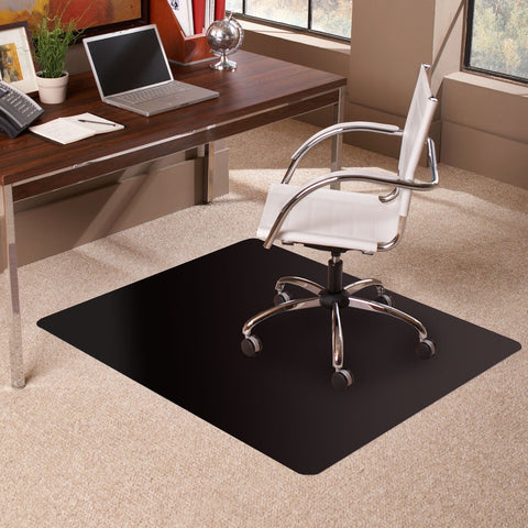 ES Robbins Chair Mat for Carpet - Low Pile, 36" x 48" Rectangle, Black