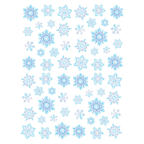 Beistle Snowflake Stickers – 60 Pack, Winter Snow Craft Stickers with Blue & White Designs, Holiday Scrapbook Seals for Christmas Cards, Gift Bags, Envelopes & Crafts, 4 Sheets with 15 Per Sheet