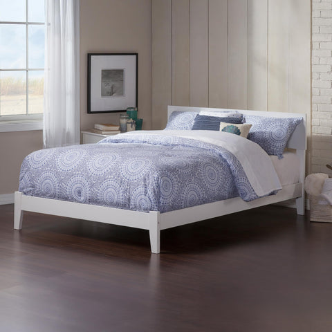 AFI, Orlando, Low Profile Wood Platform Bed, Queen, White