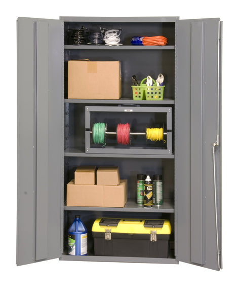 Durham 16 Gauge Welded Steel Industrial Duty Strength Storage Cabinet, 2501-4S-95, 4 Adjustable Shelves