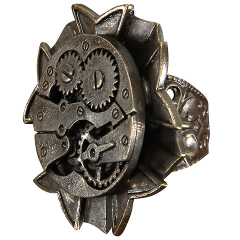 elope Antique Steampunk Gears Ring Vintage Retro Cosplay Costume Assessory