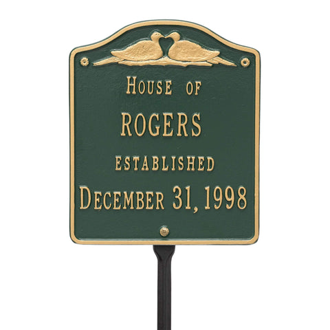 Wedding Plaque - Standard Lawn - Two Line