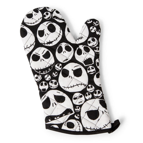 Disney The Nightmare Before Christmas Black and White Kitchen Oven Mitt Pot Holder | Thick Heat Resistant Glove for Cooking