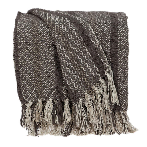 Parkland Collection Jax Casual Brown 52" x 67" Woven Handloom Throw
