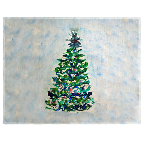 Betsy Drake Interiors Blue Lights Christmas Tree Place Mat Set of 4